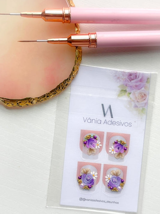 Lavender Luxe  Roses | Luxury Nail Art Decals