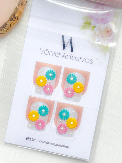 Daisy Pop Trio | Luxury Nail Art Decals