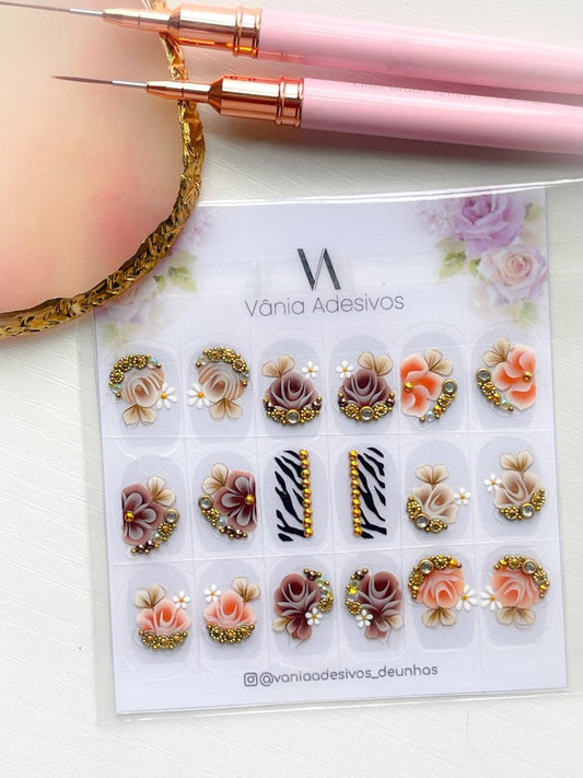 Wild Bloom Luxe | Luxury Nail Art Decals