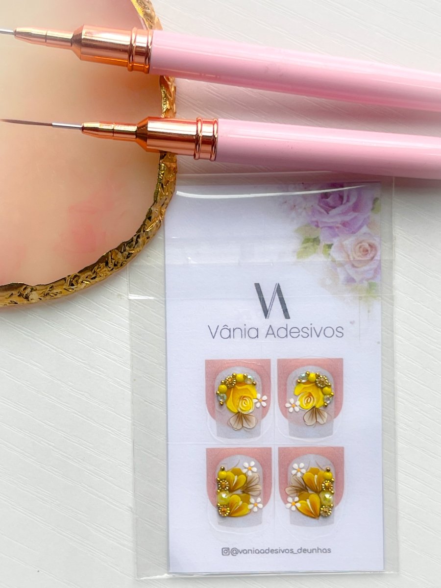 Golden Hour Roses | Luxury Nail Art Decals