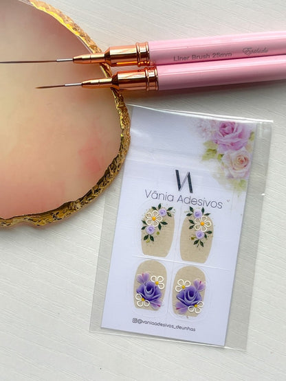 Lavender Daisy Dream | Luxury Nail Art Decals