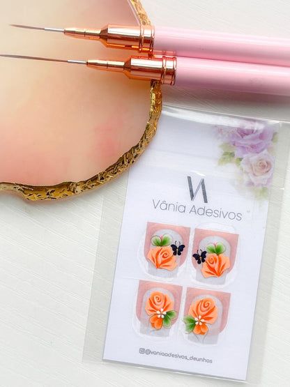 Peach Butterfly Kisses | Luxury Nail Art Decals