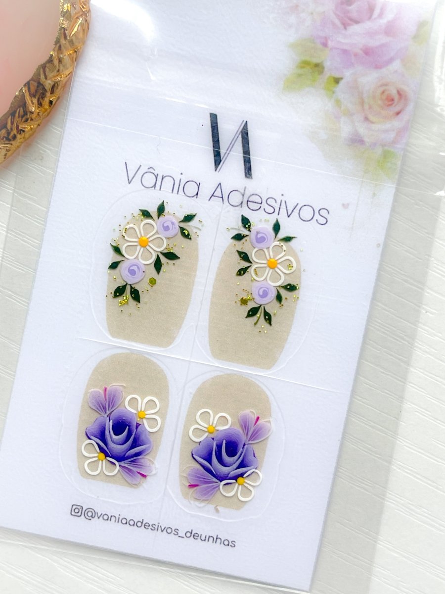 Lavender Daisy Dream | Luxury Nail Art Decals