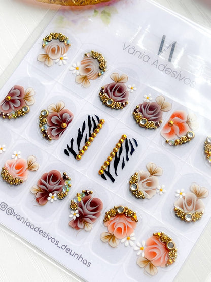 Wild Bloom Luxe | Luxury Nail Art Decals