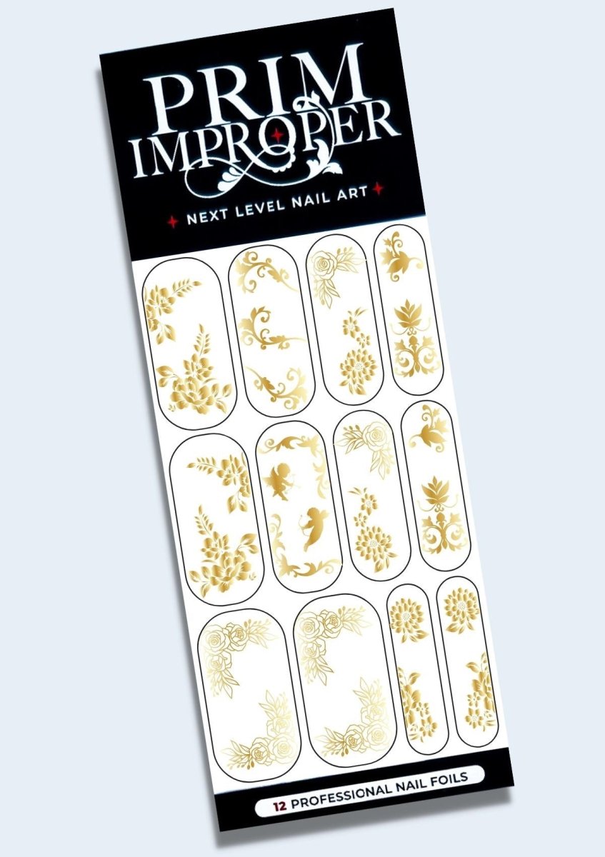 Gold Floral & Filigree | Wedding Nail Art Foils