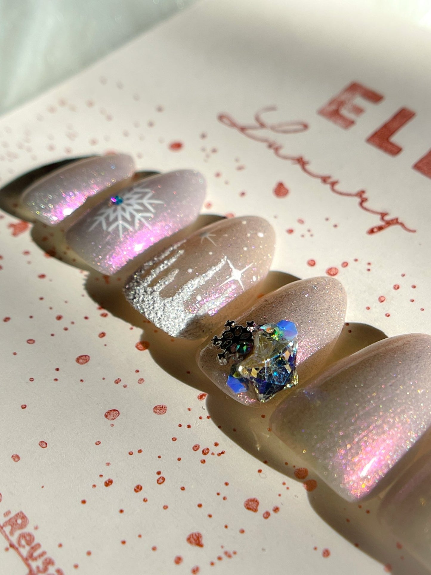 Winter Glow | Christmas | Pre-Design Custom Press-on Nails