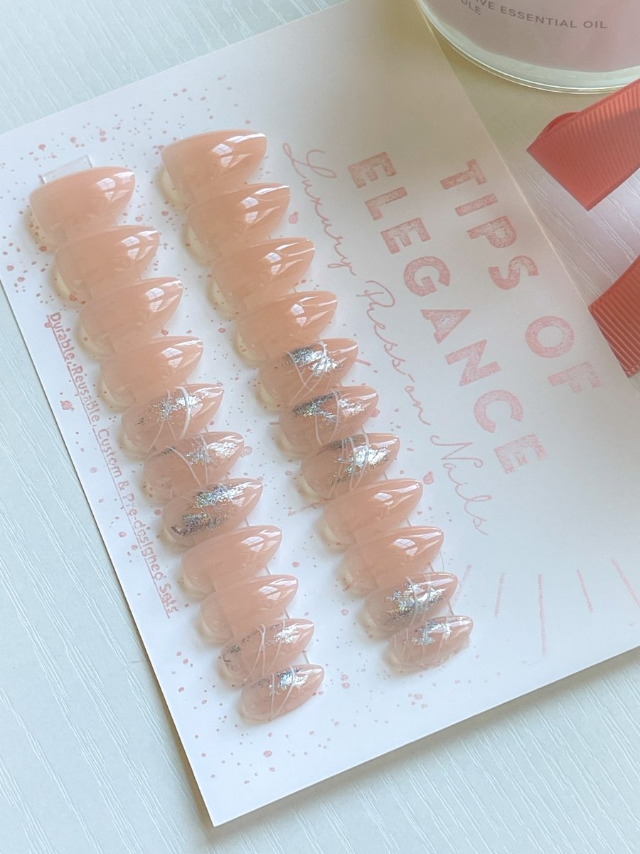 Abstract In Nude | Ready to Ship Press-on Nails | 30 piece set
