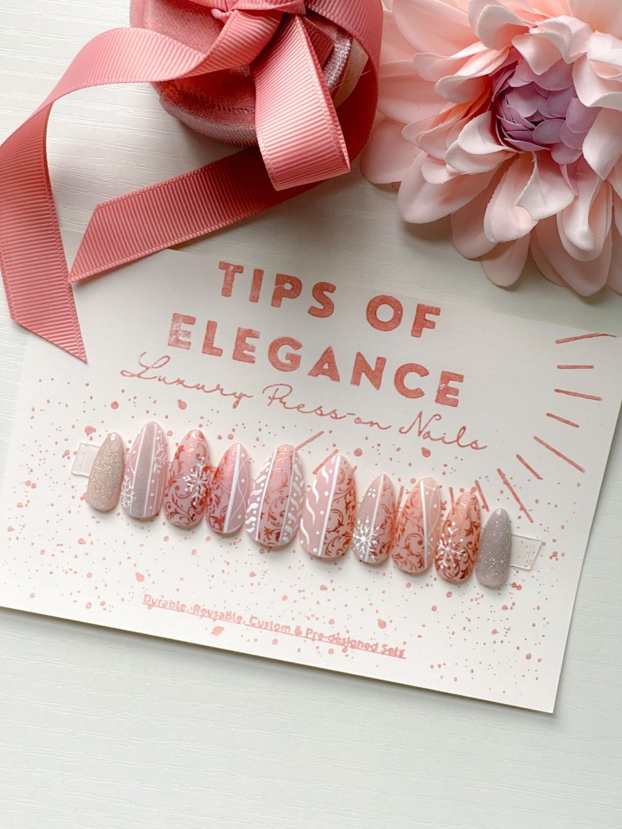 Elegant Winter | Wedding Bridal| Custom Pre-Design Press-on Nail Set