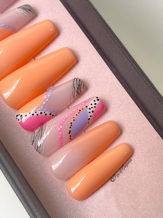 Blushing Harmony | Pre-Designed Custom Press-on Nail Set