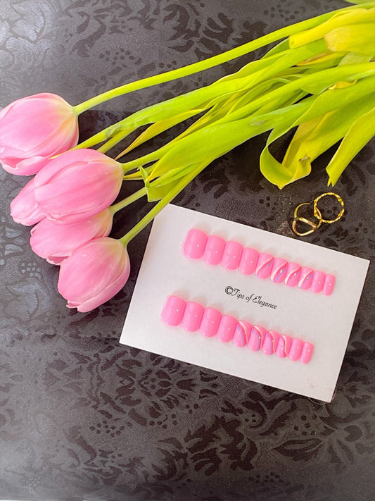 Bubble Gum | Ready to Ship Press-on Nail Set | 20 piece set