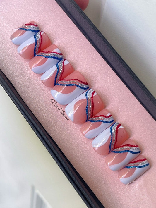 Firework | Independence| Pre-Designed Press-on Nail Set